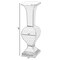 Decorative Trumpet Floor Vase, Silver Studs, White Pearl Design, 40 Inch, Floral Display, Living Room, Entryway, Dining Room, Elegant Statement Piece, Home Accent, Wedding Decor, Unique Tall Vase